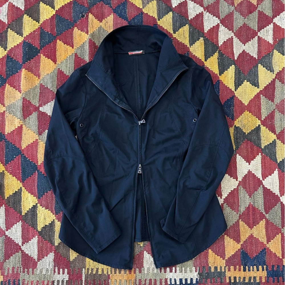 Vintage prada lightweight double zip jacket